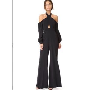Jill Stuart Black Cold Shoulder Jumpsuit 4 NWT